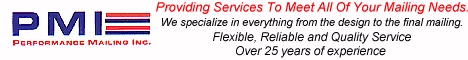 Performance Mailing, Inc. Banner